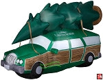 8' Gemmy Airblown Inflatable Christmas Vacation Station Wagon w/ Christmas Tree