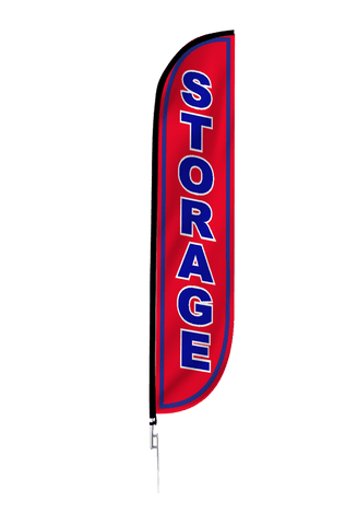 Storage Feather Flag Red