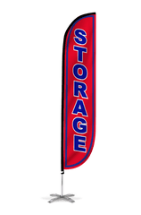 Storage Feather Flag Red