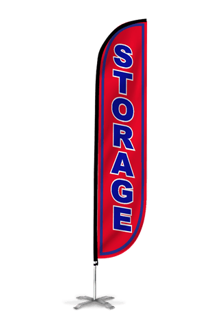 Storage Feather Flag Red