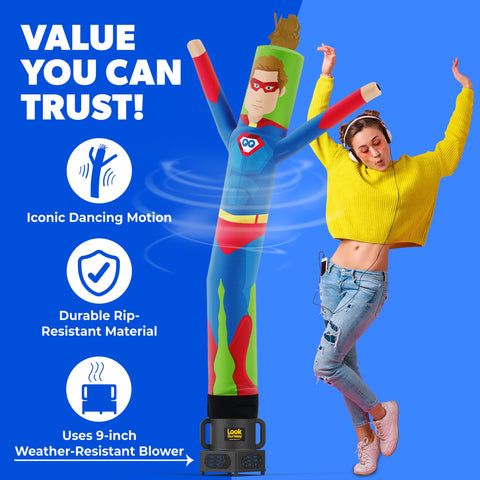 Superhero Air Dancers® Inflatable Tube Man 6ft