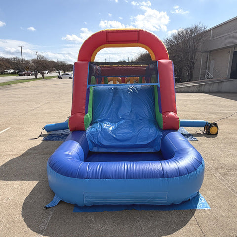 25'L Obstacle Course with Pool by Eagle Bounce