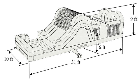 31'L Obstacle Course Wet n Dry