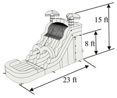 15'H Purple Slide Wet n Dry by Eagle Bounce