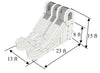 Image of 15'H Dual Lane Red n Blue Slide wet n dry