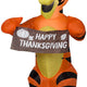 3 1/2' Gemmy Airblown Inflatable Thanksgiving Harvest Tigger Holding Banner