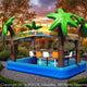 Inflatable Tiki Bar (w/Pool)