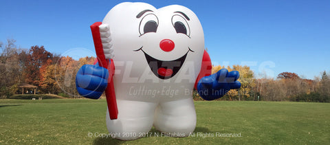 Inflatable Tooth Mascot by Cutting Edge