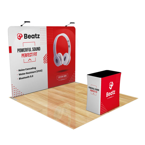 Trade Show Display with Tension Fabric Backdrop