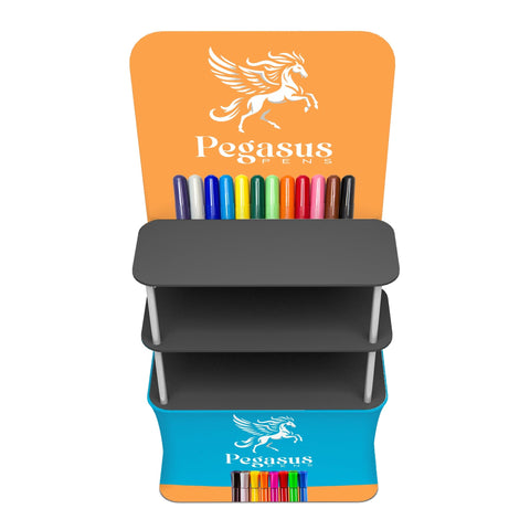 Fastzip™ Trade Show Shelving Display w/ Back Wall