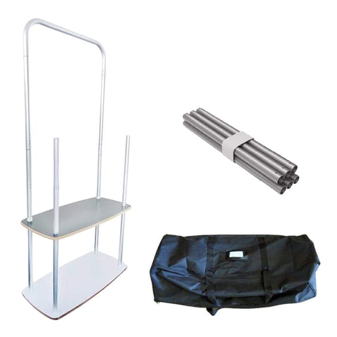 Trade Show Display with Back Wall Shelving