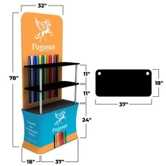 Trade Show Display with Back Wall Shelving