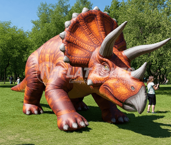 Inflatable Triceratops Dinosaur (Orange) by Cutting Edge
