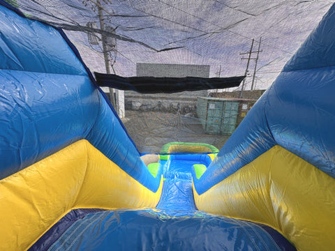 16'H Dura-Lite Green Slide w Detachable Pool