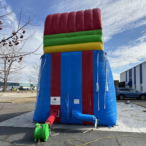 18'H Dura-Lite Rainbow Slide w Detachable Pool