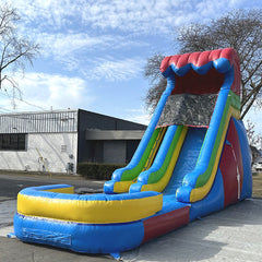 18'H Dura-Lite Rainbow Slide w Detachable Pool