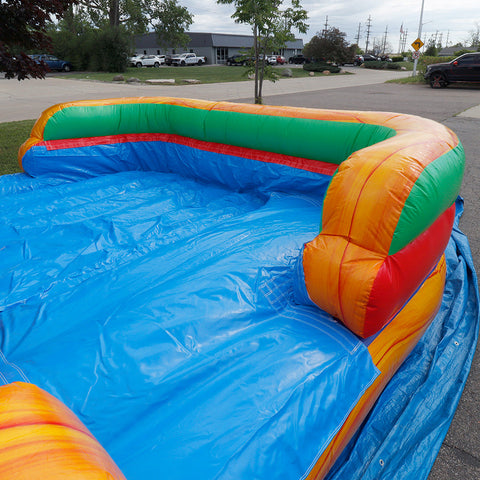18'H Dura-Lite Dual Lane Volcano Slide Wet n Dry