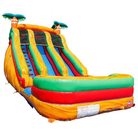 18'H Dura-Lite Dual Lane Volcano Slide Wet n Dry