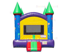 Multi Color Castle Inflatable Moonwalk