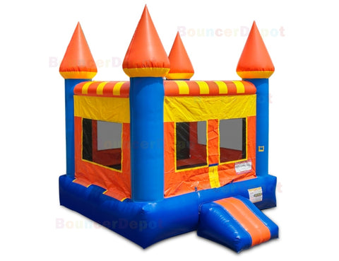 14'H Orange Castle by Bouncer Depot