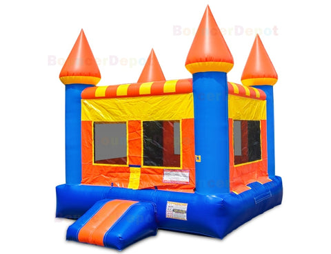 14'H Orange Castle by Bouncer Depot