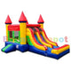 15'H Double Lane Compact Castle Inflatable Combo Jumper by Bouncer Depot