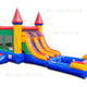 15'H Double Lane Slide Castle Combo with Pool by Bouncer Depot