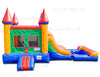 Image of 15'H Double Lane Slide Castle Combo with Pool by Bouncer Depot