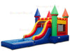 Image of 15'H Compact Rainbow Castle Jumper with Pool by Bouncer Depot