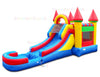 Image of 15'H Bright Wet n Dry Compact Castle Combo Jump House by Bouncer Depot