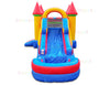 Image of 15'H Bright Wet n Dry Compact Castle Combo Jump House by Bouncer Depot