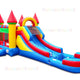 15'H Bright Wet n Dry Compact Castle Combo Jump House by Bouncer Depot