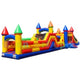 14'H Rainbow Castle Obstacle Bounce House by Bouncer Depot