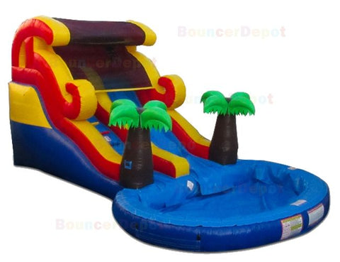 10'H Commercial Grade Compact Water Slide by Bouncer Depot