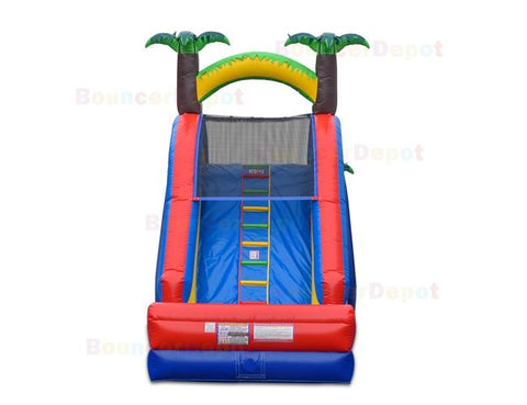 17'H Palm Tree Tropical Inflatable Pool Slide by Bouncer Depot