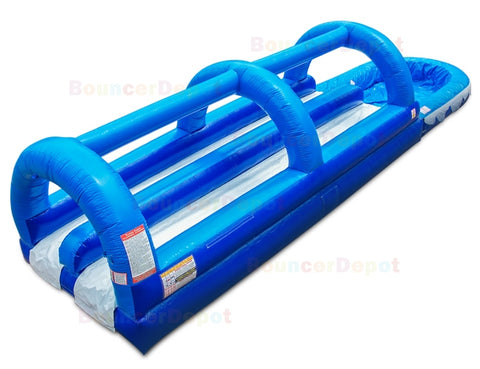 9'H Double Lane Slip N Splash For Adults by Bouncer Depot