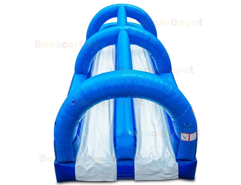 9'H Double Lane Slip N Splash For Adults by Bouncer Depot