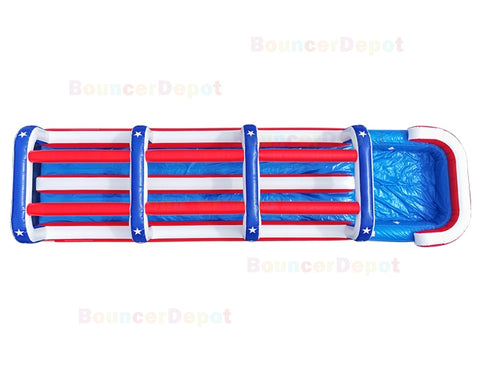 8'H 2 Lane All American Inflatable Slip N Slide by Bouncer Depot