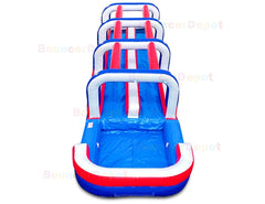 8'H 2 Lane All American Inflatable Slip N Slide by Bouncer Depot