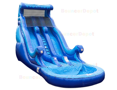 20'H Double Lane Commercial Inflatable Water Slide by Bouncer Depot