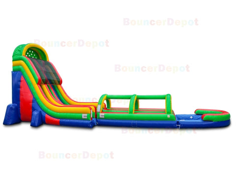 22 Ft Double Lane Slide And Slip N Splash