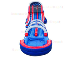 22'H Double Lane American Slide by Bouncer Depot
