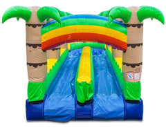 18 Ft Double Lane Tropical Slide And Slip by Bouncer Depot