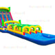 21'H Triple Lane Water Slide And Slip by Bouncer Depot