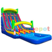 22 Ft Triple Lane Water Slide