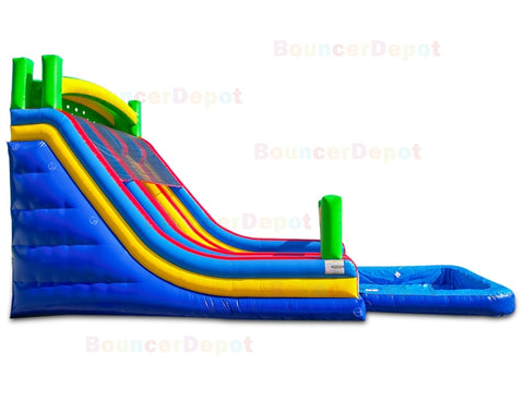 16′H Back Load Triple Lane Water Slide by Ultimate Jumpers