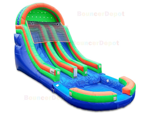 16'H Double Lane Commercial Slide by Bouncer Depot