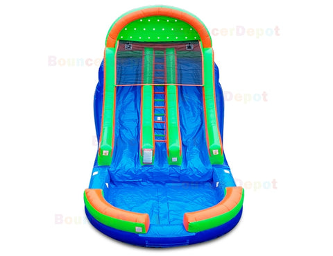 16'H Double Lane Commercial Slide by Bouncer Depot