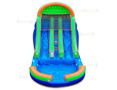 16'H Double Lane Commercial Slide by Bouncer Depot