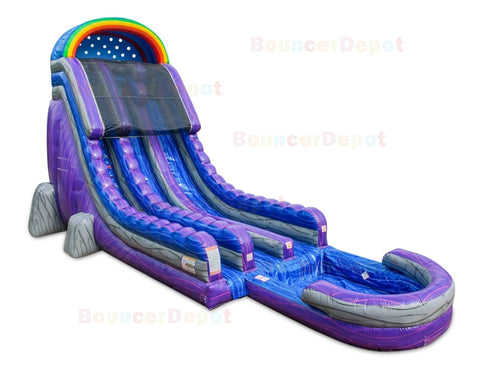 22'H Purple Waves Water Slide by Bouncer Depot